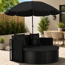 Practical Outdoor Rattan Lounge Bed for Comfort