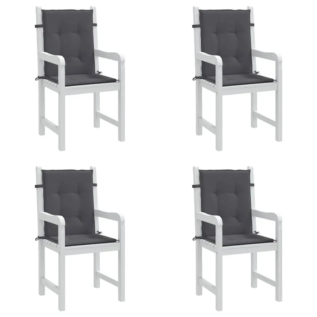 Lowback Garden Chair Cushion Oxford Fabric Anthracite 100x50x3cm Outdoor Seat Pad