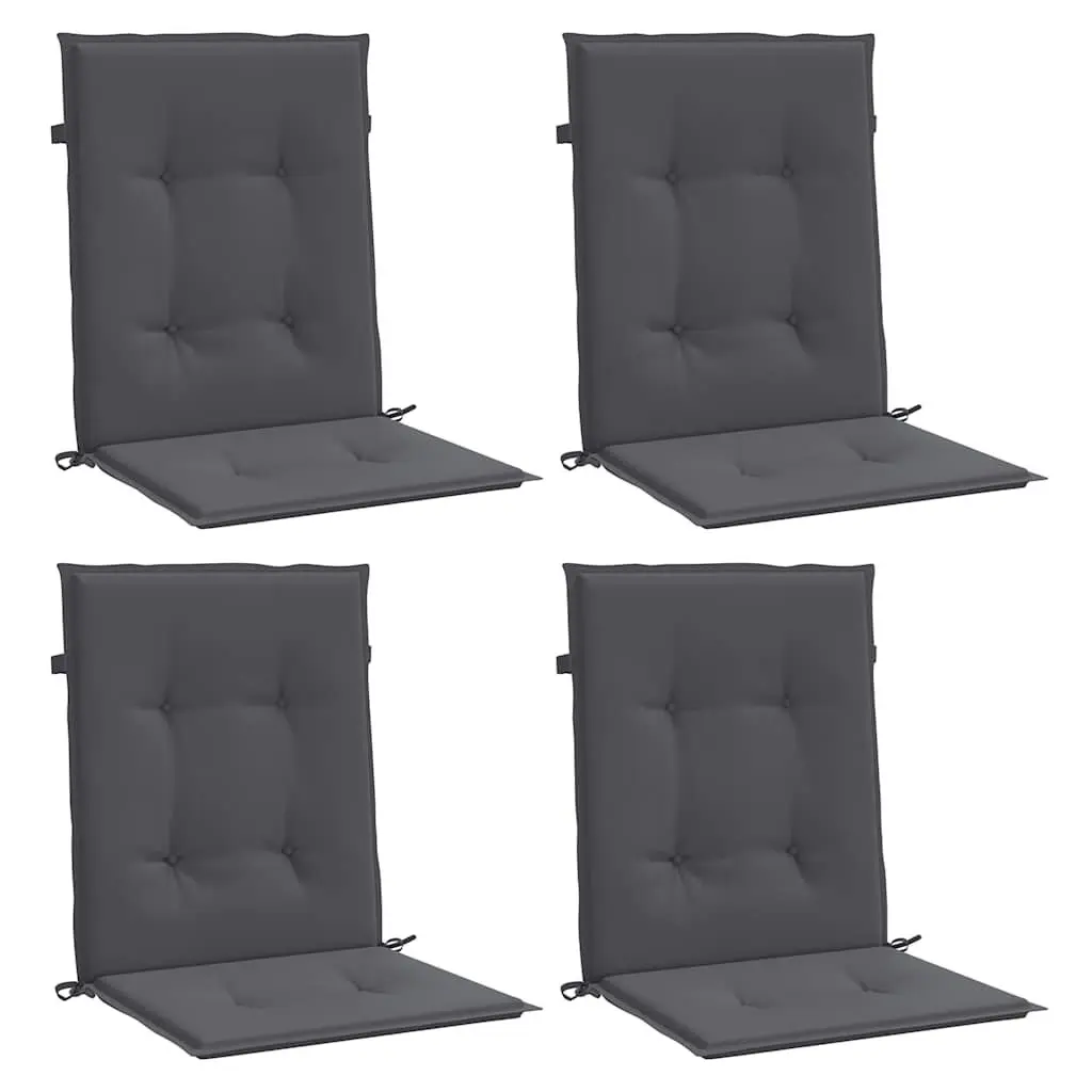 Lowback Garden Chair Cushion Oxford Fabric Anthracite 100x50x3cm Outdoor Seat Pad