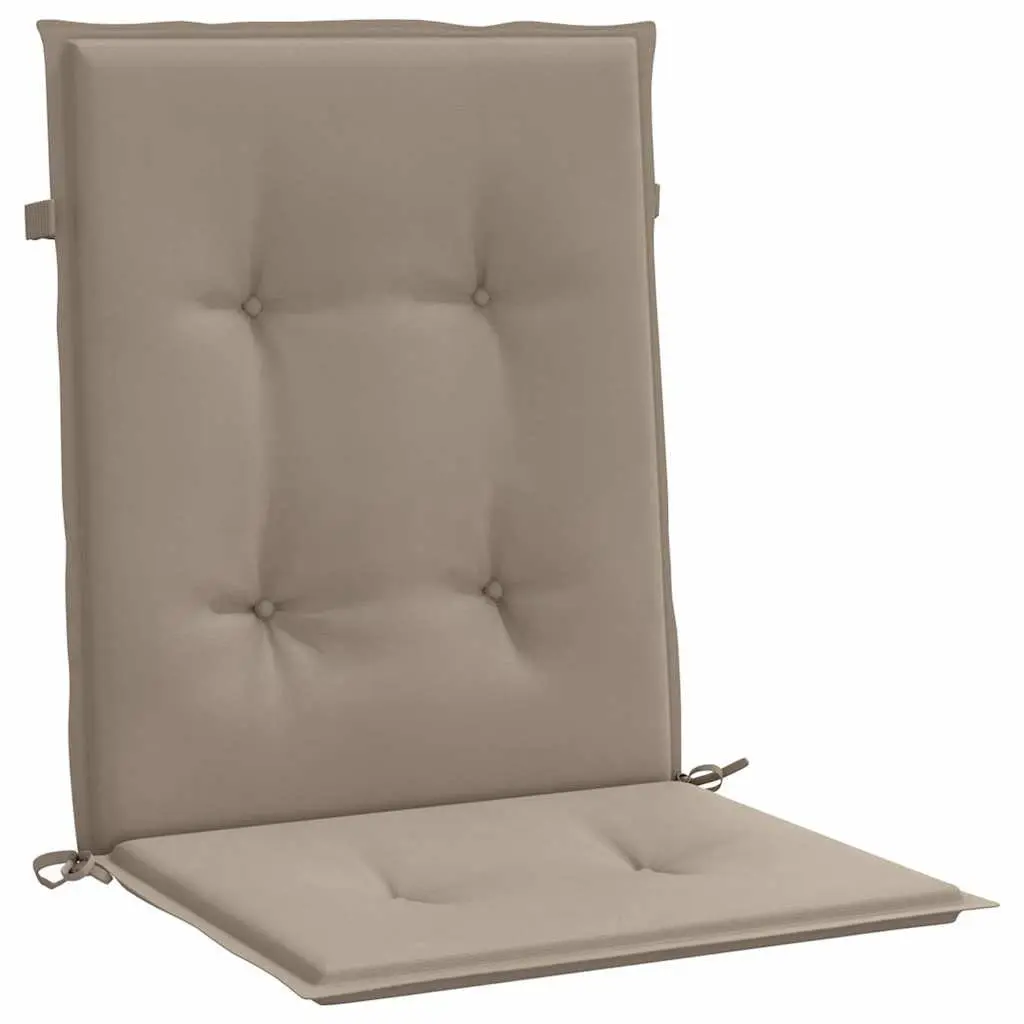 Lowback Chair Cushions Oxford Fabric 100 x 50 x 3 cm Taupe 4 Piece