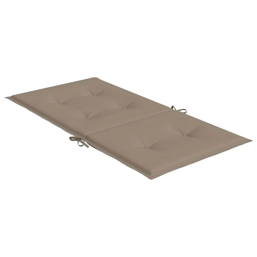 Lowback Chair Cushions Oxford Fabric 100 x 50 x 3 cm Taupe 4 Piece