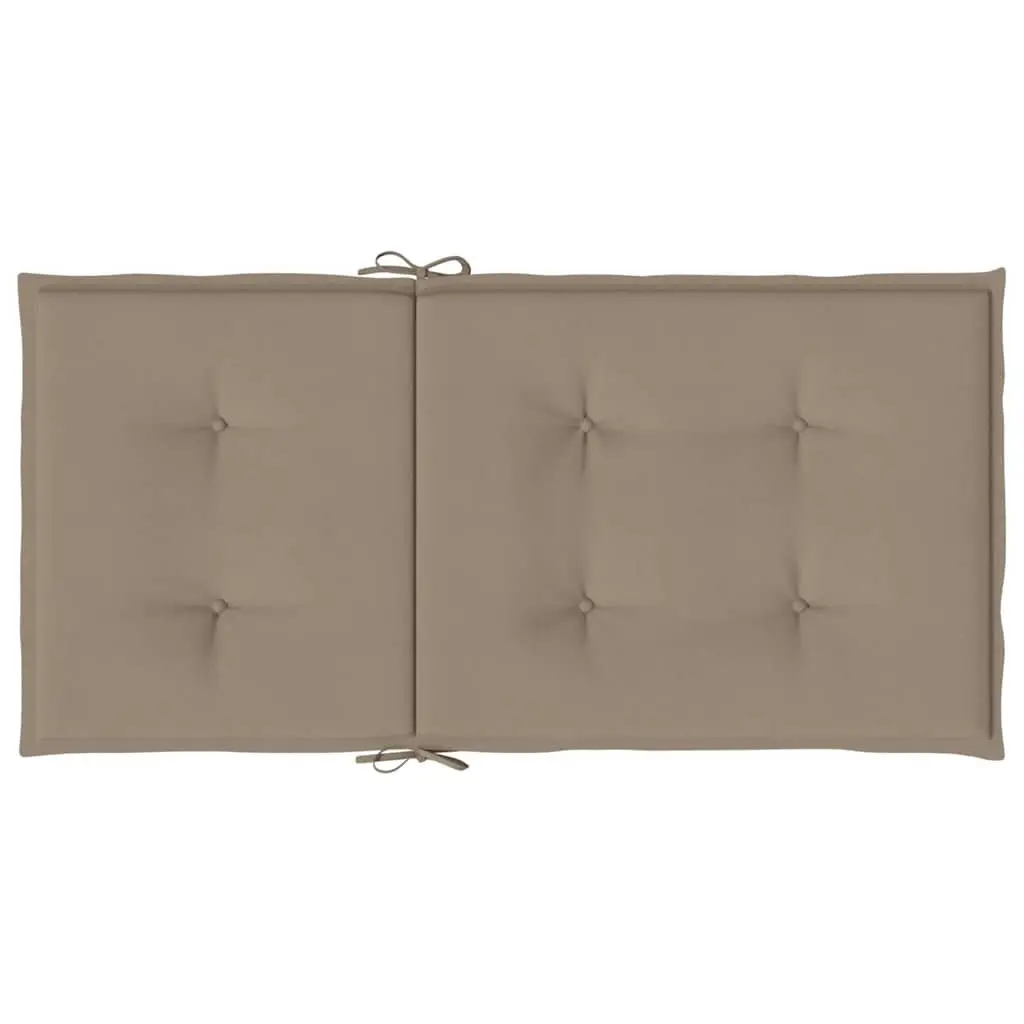 Lowback Chair Cushions Oxford Fabric 100 x 50 x 3 cm Taupe 4 Piece