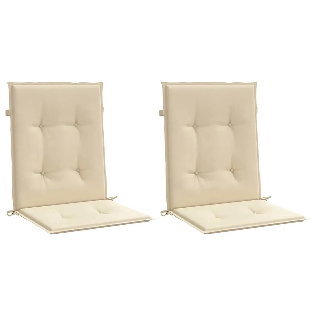 Lowback Chair Cushions 2 Pack Beige for Home Use