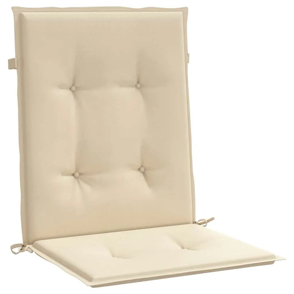 Lowback Chair Cushions 2 Pack Beige for Home Use