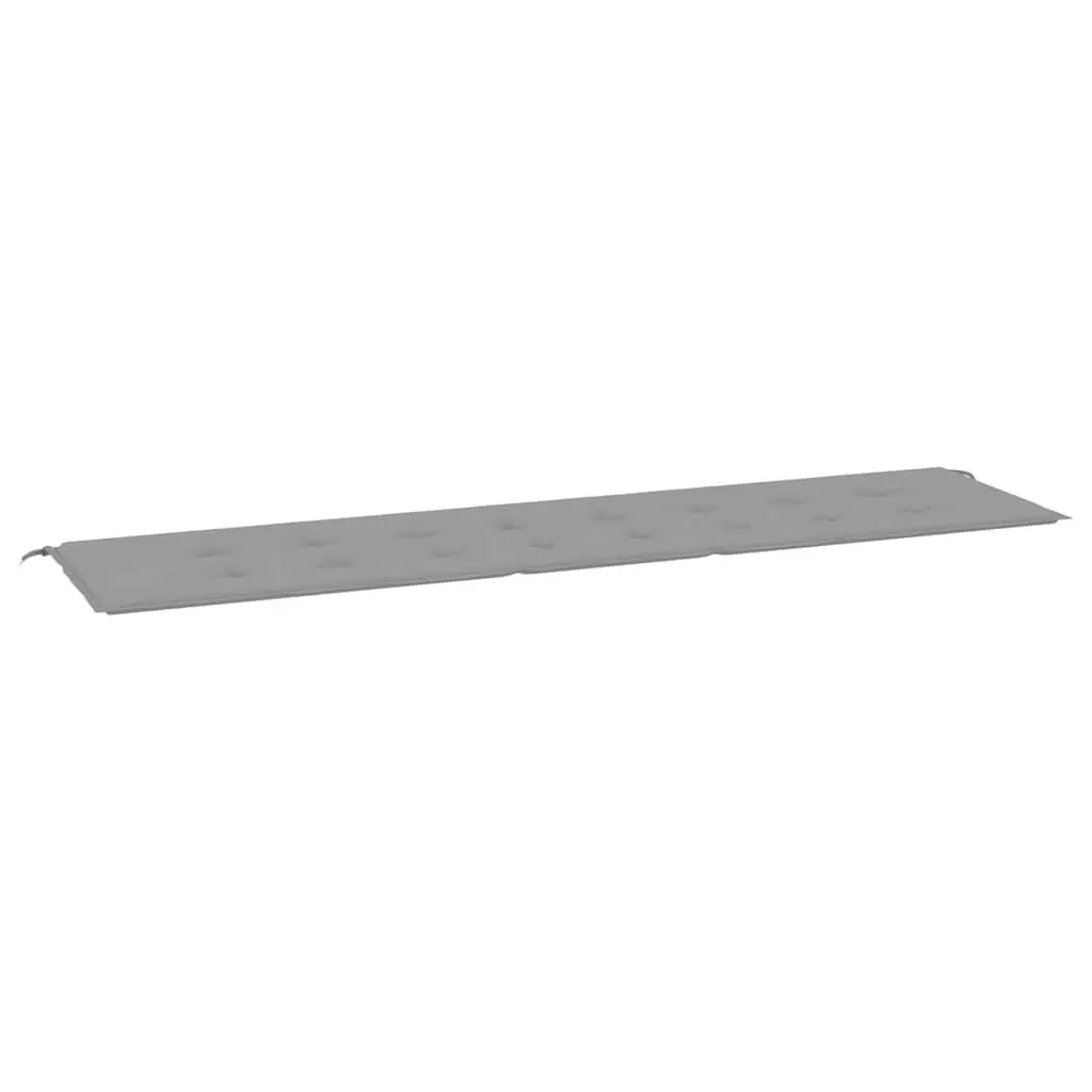 Garden Bench Cushion Oxford Fabric Grey 200x50x3cm Foam Filled Outdoor Patio Seating Pad