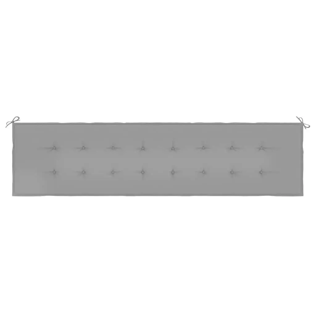 Garden Bench Cushion Oxford Fabric Grey 200x50x3cm Foam Filled Outdoor Patio Seating Pad
