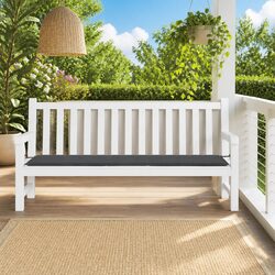 Practical Black Garden Bench Cushion 200x50x3 cm for Home Use