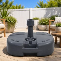 Practical Grey Umbrella Base for Gardens and Patios