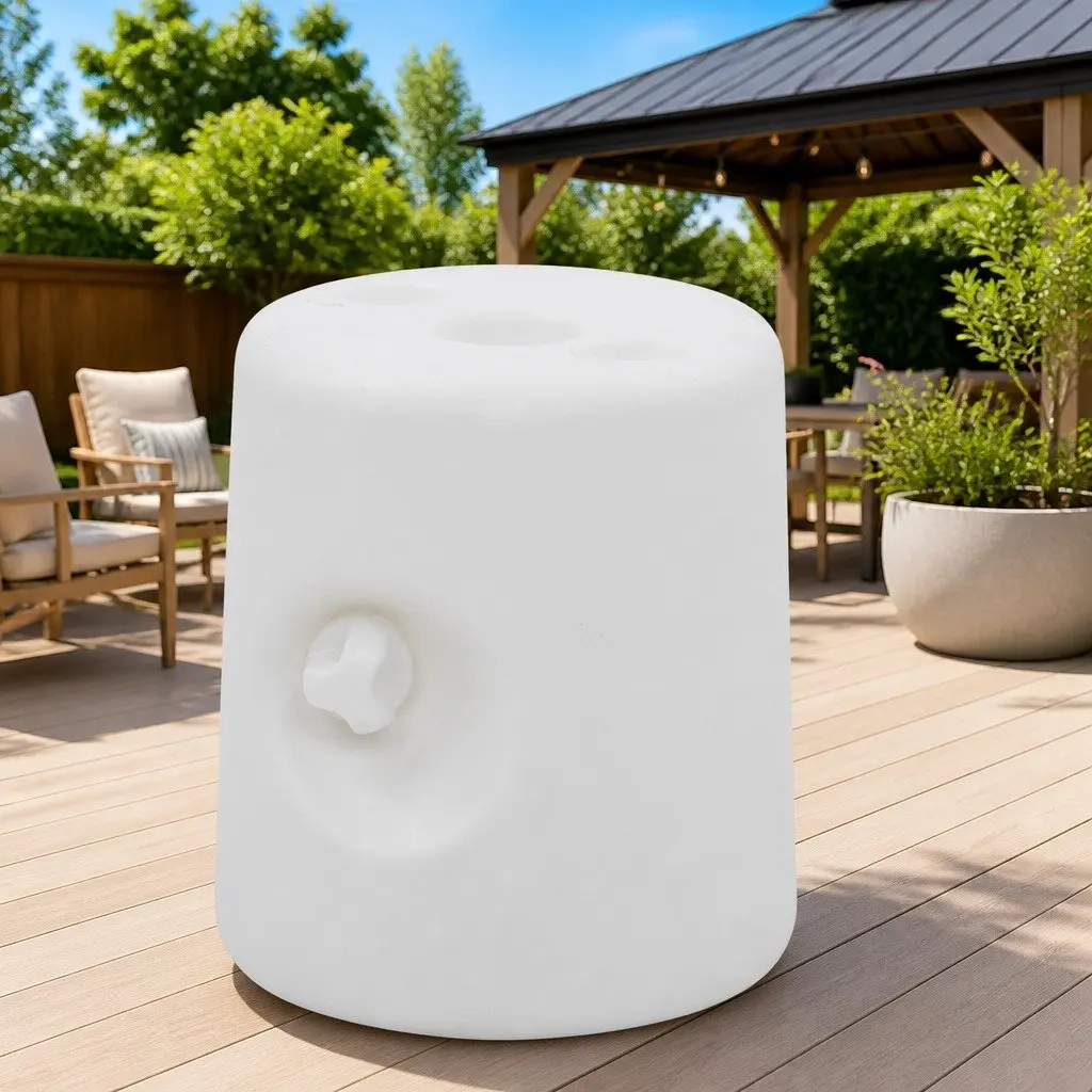 Gazebo Weights PE Plastic 4 Piece Set Fillable White