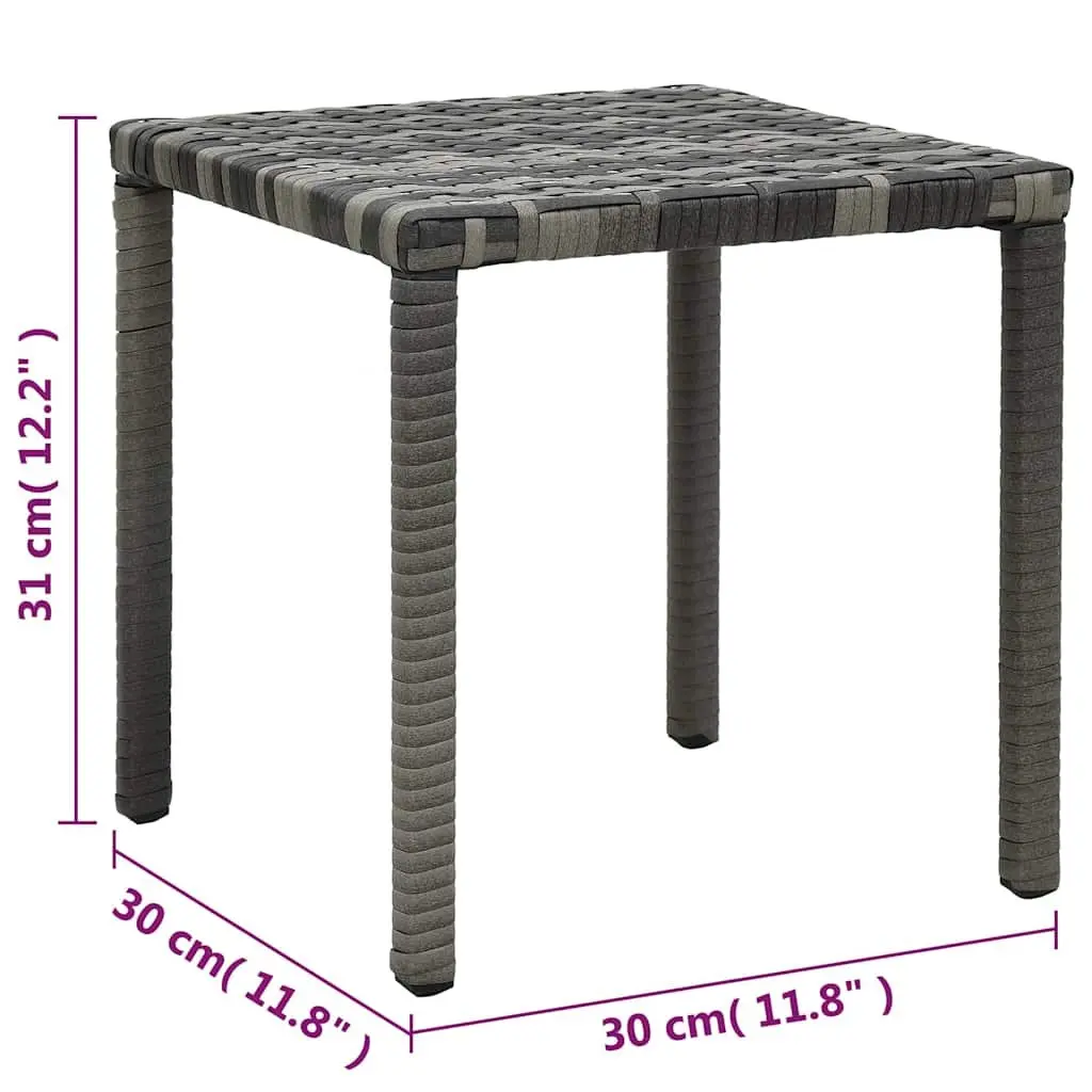 Sun Lounger Set Anthracite Weather Resistant PE Rattan with Adjustable Backrests and Table for Garden Patio Outdoor Use