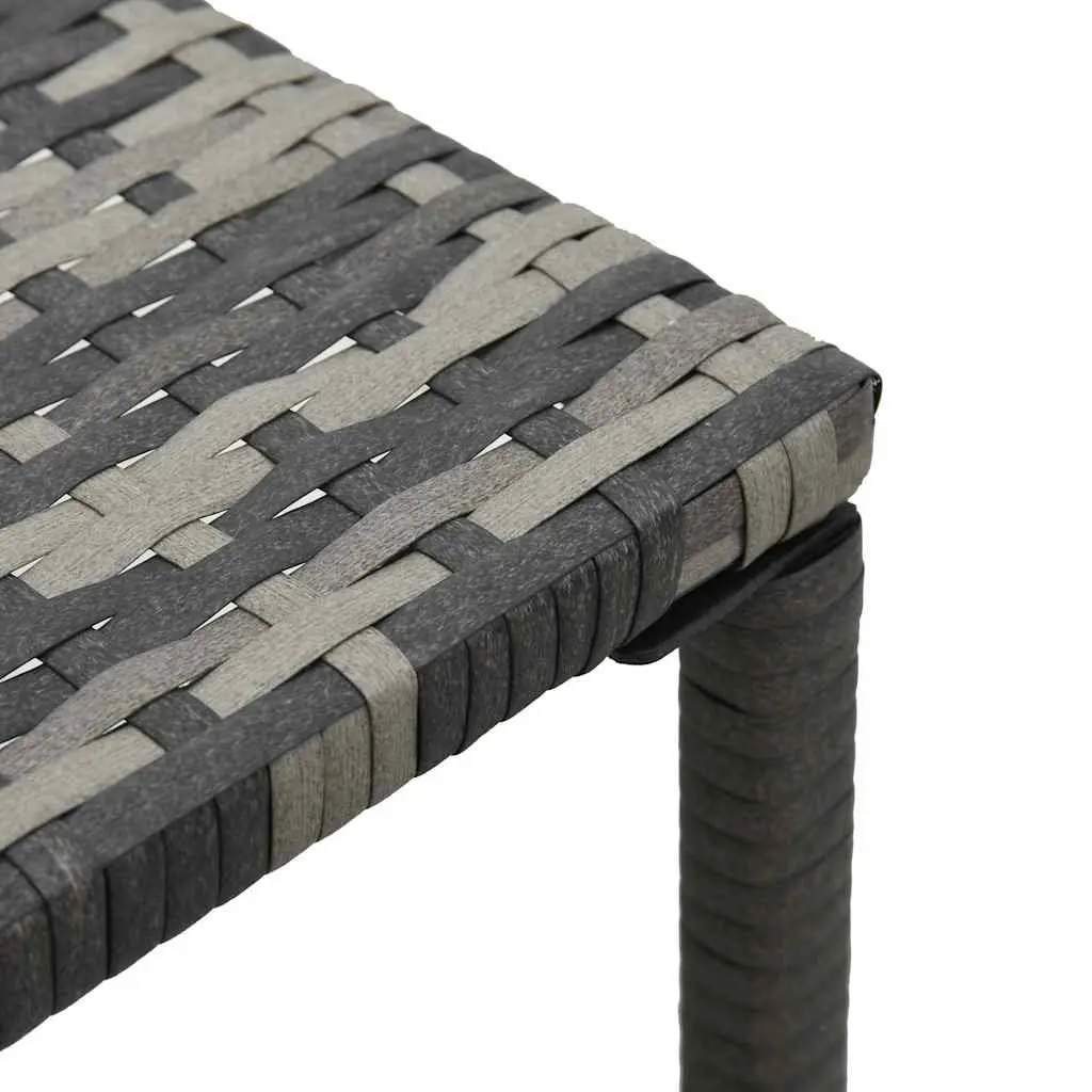 Sun Lounger Set Anthracite Weather Resistant PE Rattan with Adjustable Backrests and Table for Garden Patio Outdoor Use