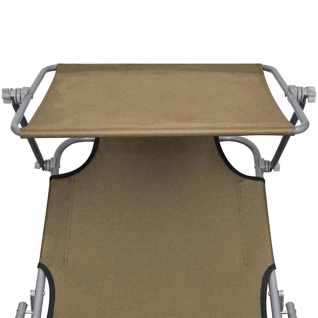 Sun Lounger with Canopy for Outdoor Use