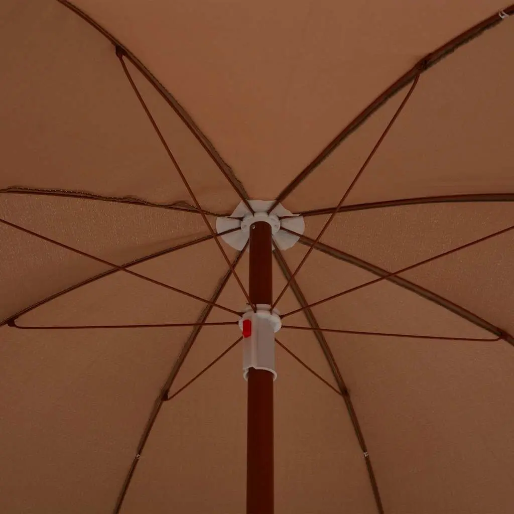 Garden Parasol UV Protective Polyester 180 cm Steel Pole Taupe