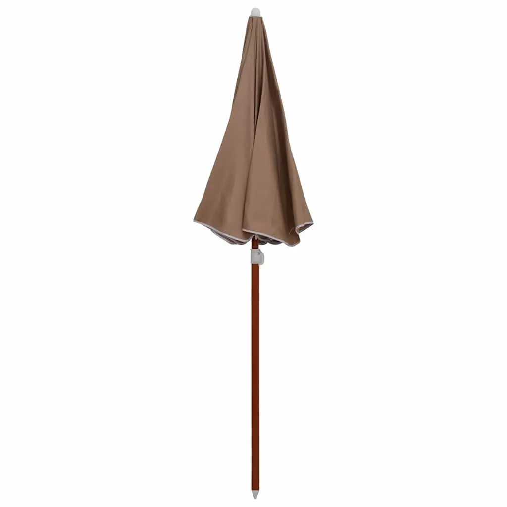 Garden Parasol UV Protective Polyester 180 cm Steel Pole Taupe