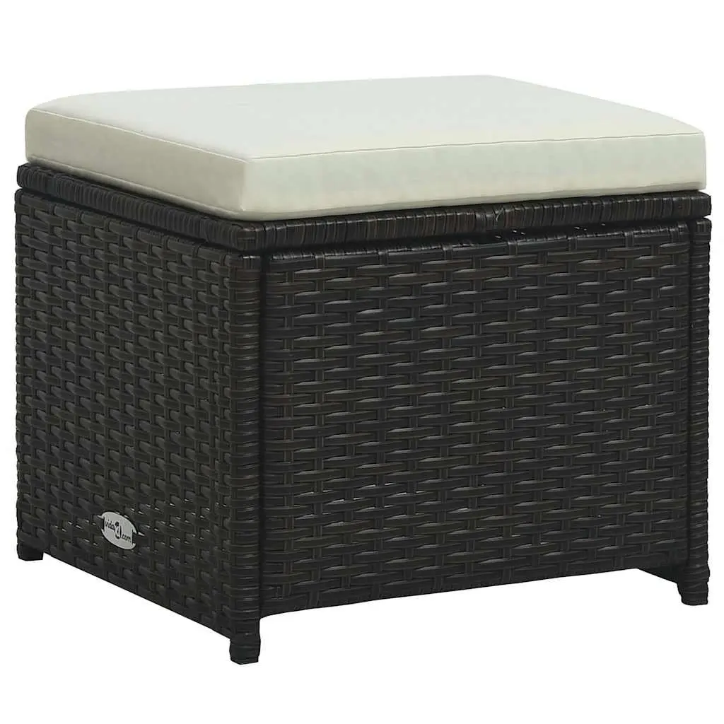 Outdoor Lounge Set Poly Rattan 6 Piece Brown Patio Furniture