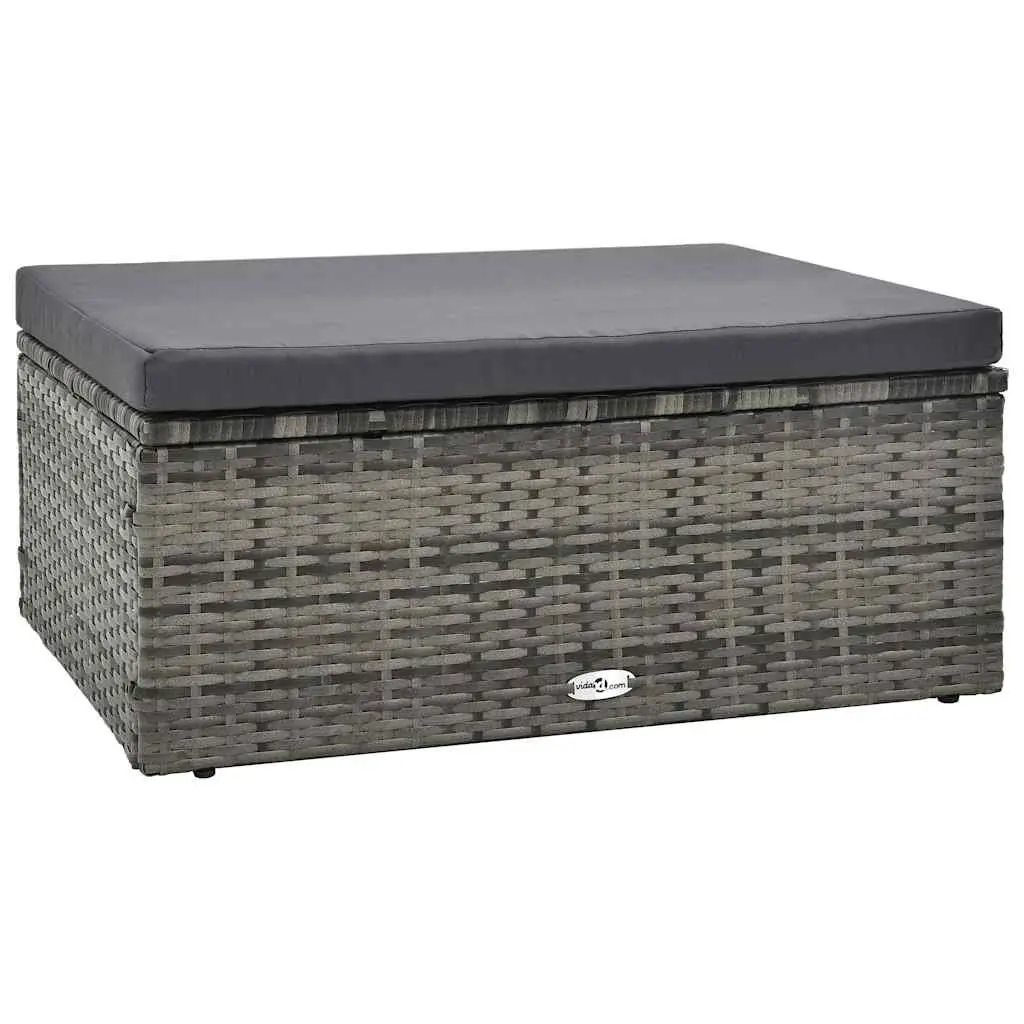 5 Piece Garden Lounge Set Outdoor Patio Furniture PE Rattan Grey Sofa