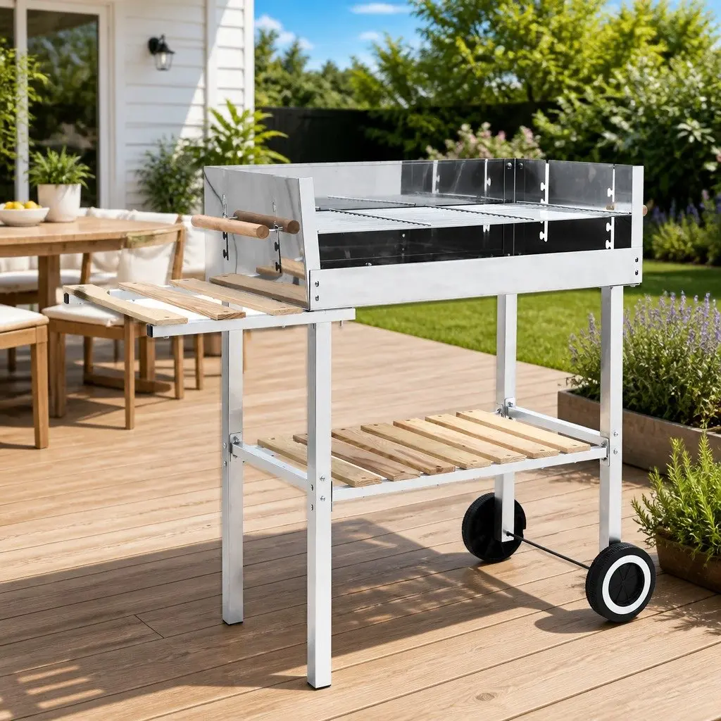 XXL Trolley Charcoal BBQ Grill for Outdoor Cooking