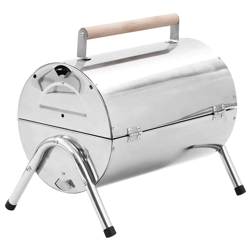 Portable Tabletop Charcoal BBQ Grill with Double Cooking Grids Camping Picnic
