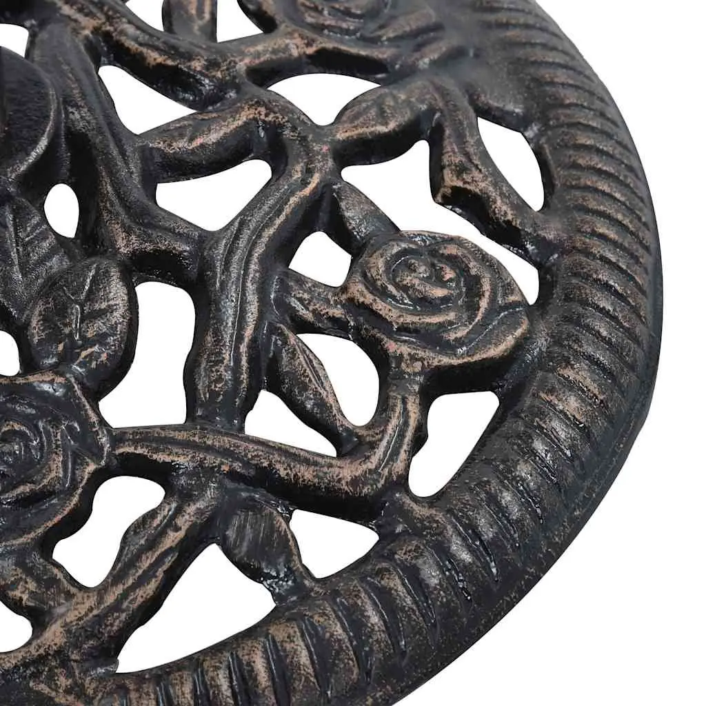Cast Iron Umbrella Base Heavy Duty 12kg 48cm Brown