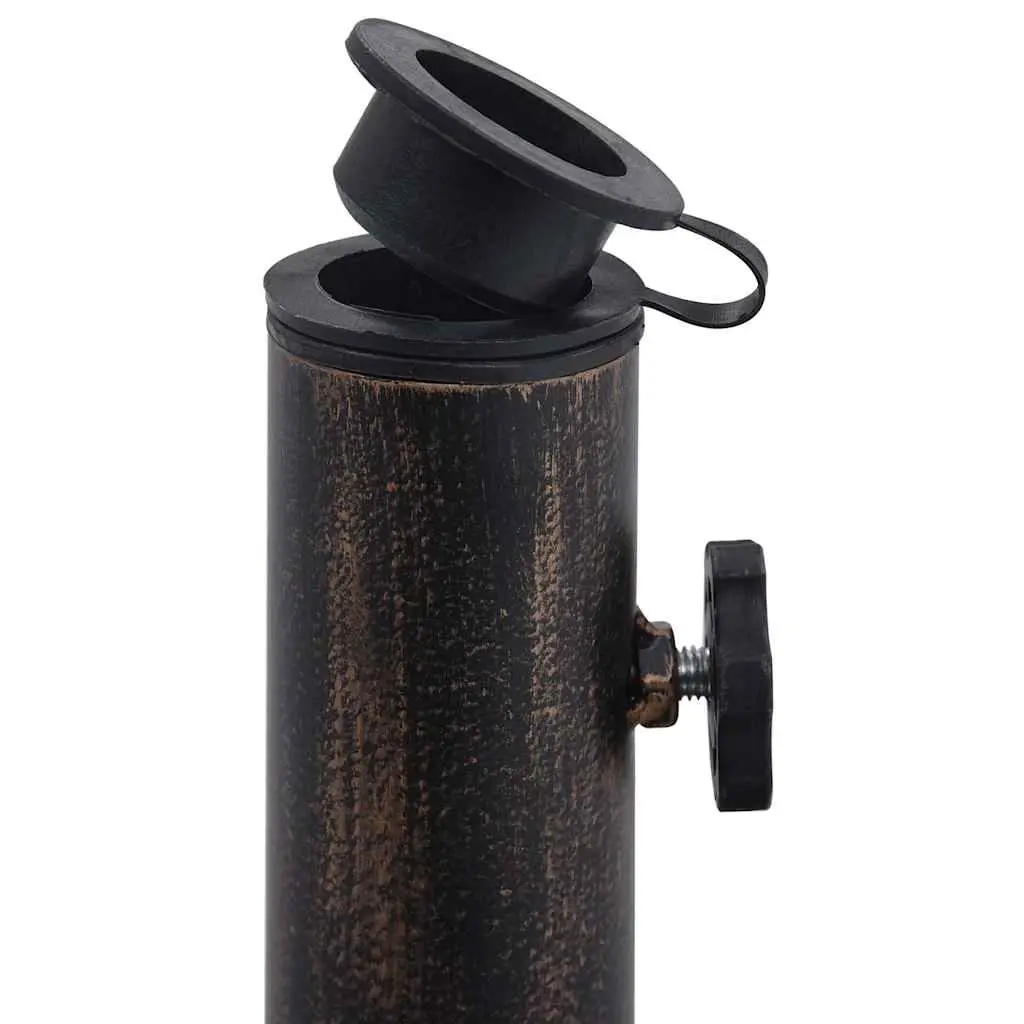 Cast Iron Umbrella Base Heavy Duty 12kg 48cm Brown