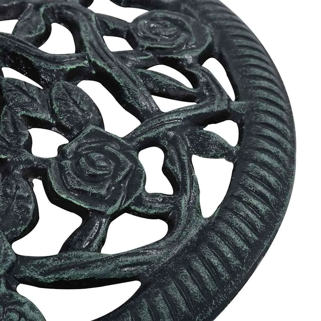 Umbrella Stand Cast Iron Green 40cm Outdoor Parasol Holder Durable Garden Base