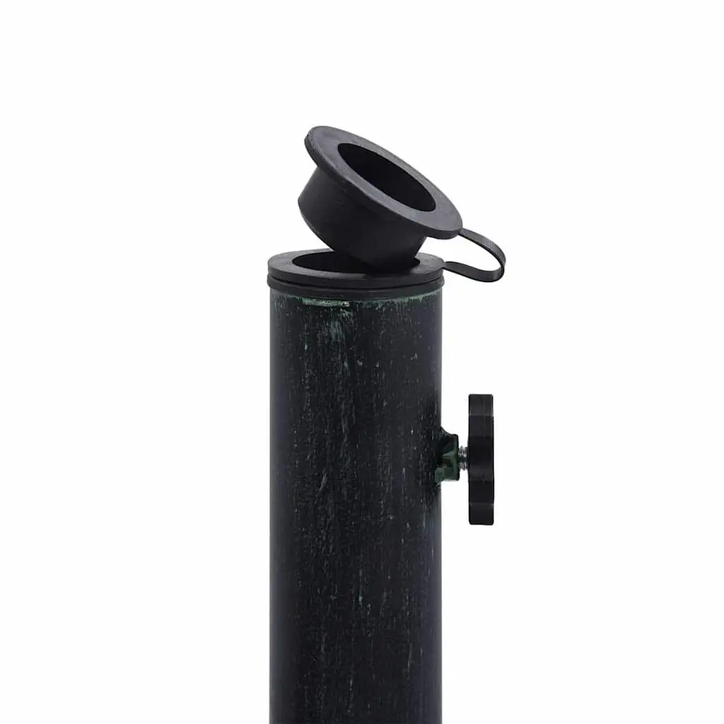 Umbrella Stand Cast Iron Green 40cm Outdoor Parasol Holder Durable Garden Base