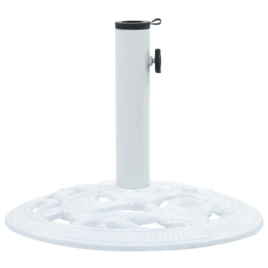 Umbrella Base Cast Iron 40cm White Outdoor Patio Garden Stand