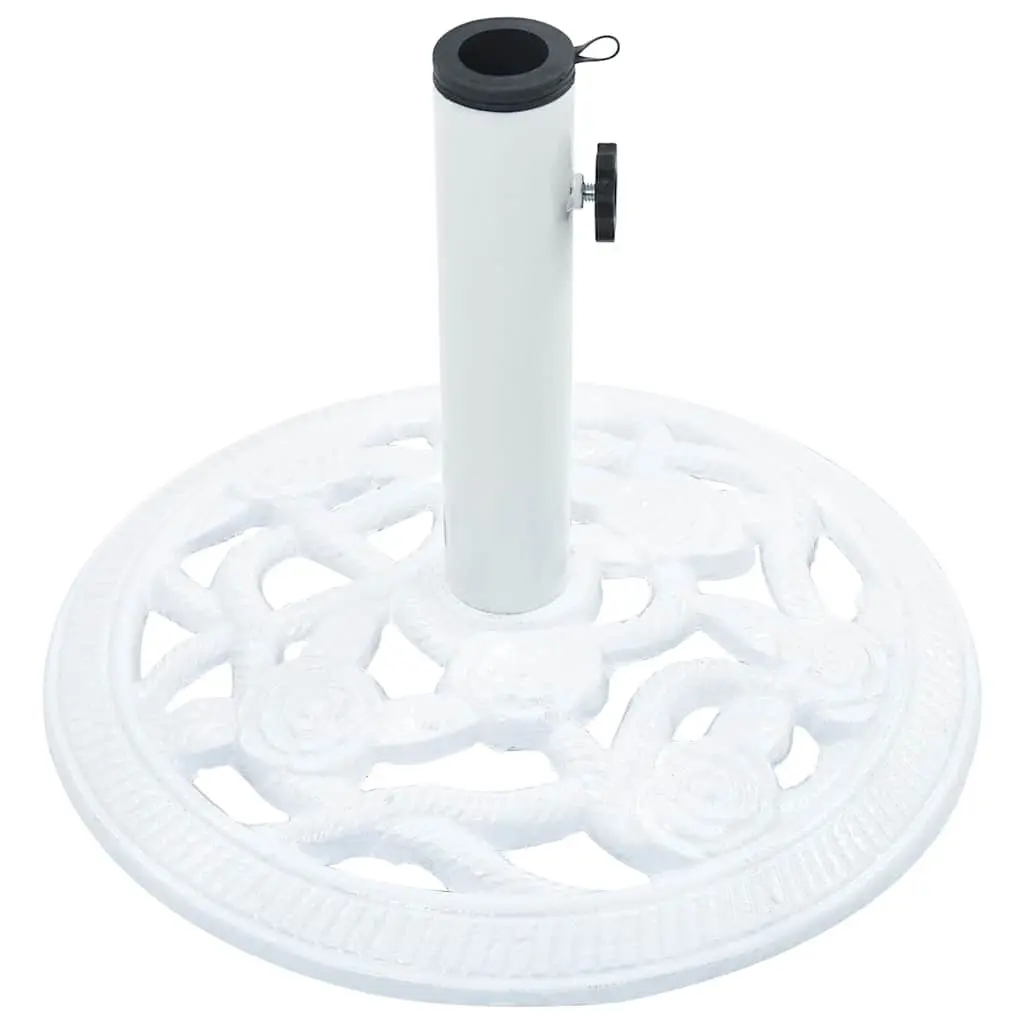Umbrella Base Cast Iron 40cm White Outdoor Patio Garden Stand