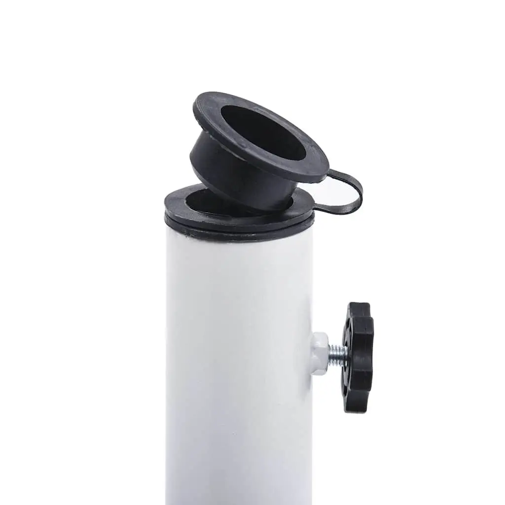 Umbrella Base Cast Iron 40cm White Outdoor Patio Garden Stand