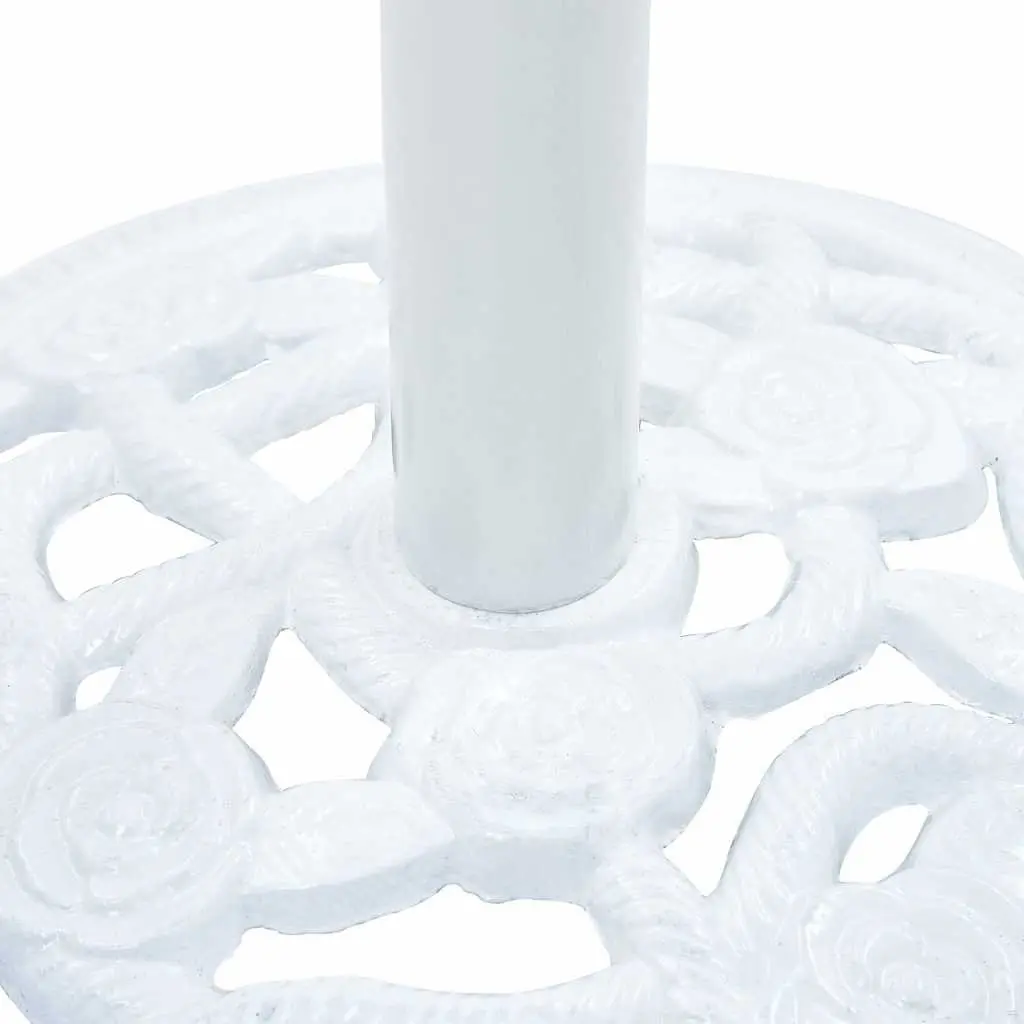 Umbrella Base Cast Iron 40cm White Outdoor Patio Garden Stand