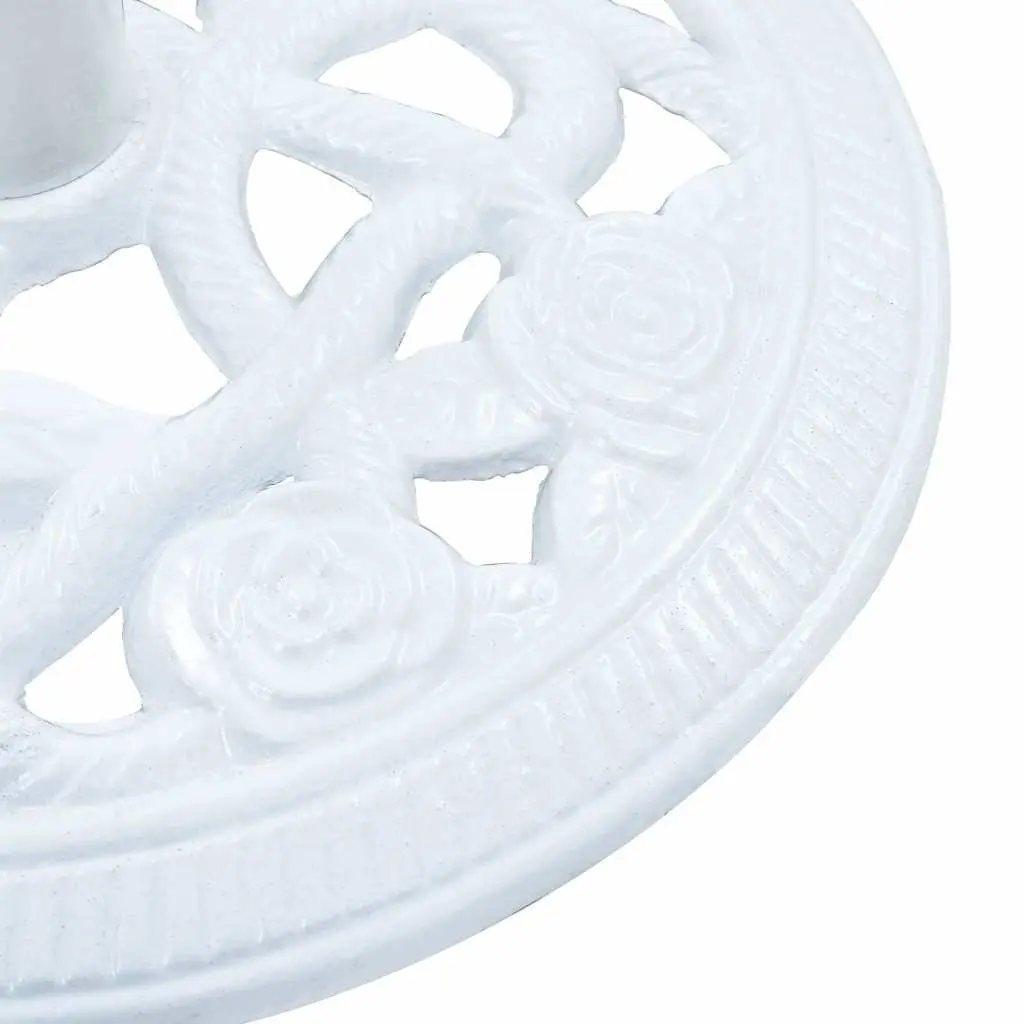 Umbrella Base Cast Iron 40cm White Outdoor Patio Garden Stand