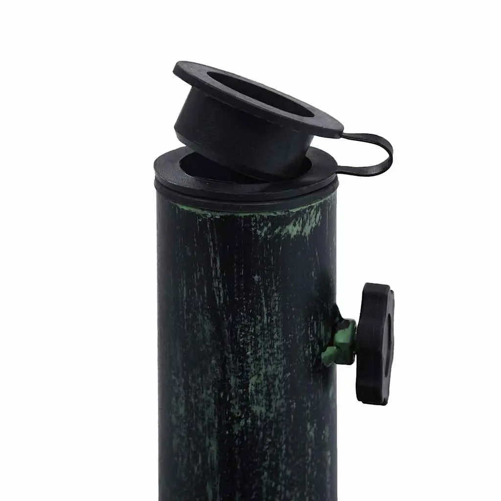 Umbrella Base Cast Iron 49cm Green Outdoor Parasol Stand Pole Holder