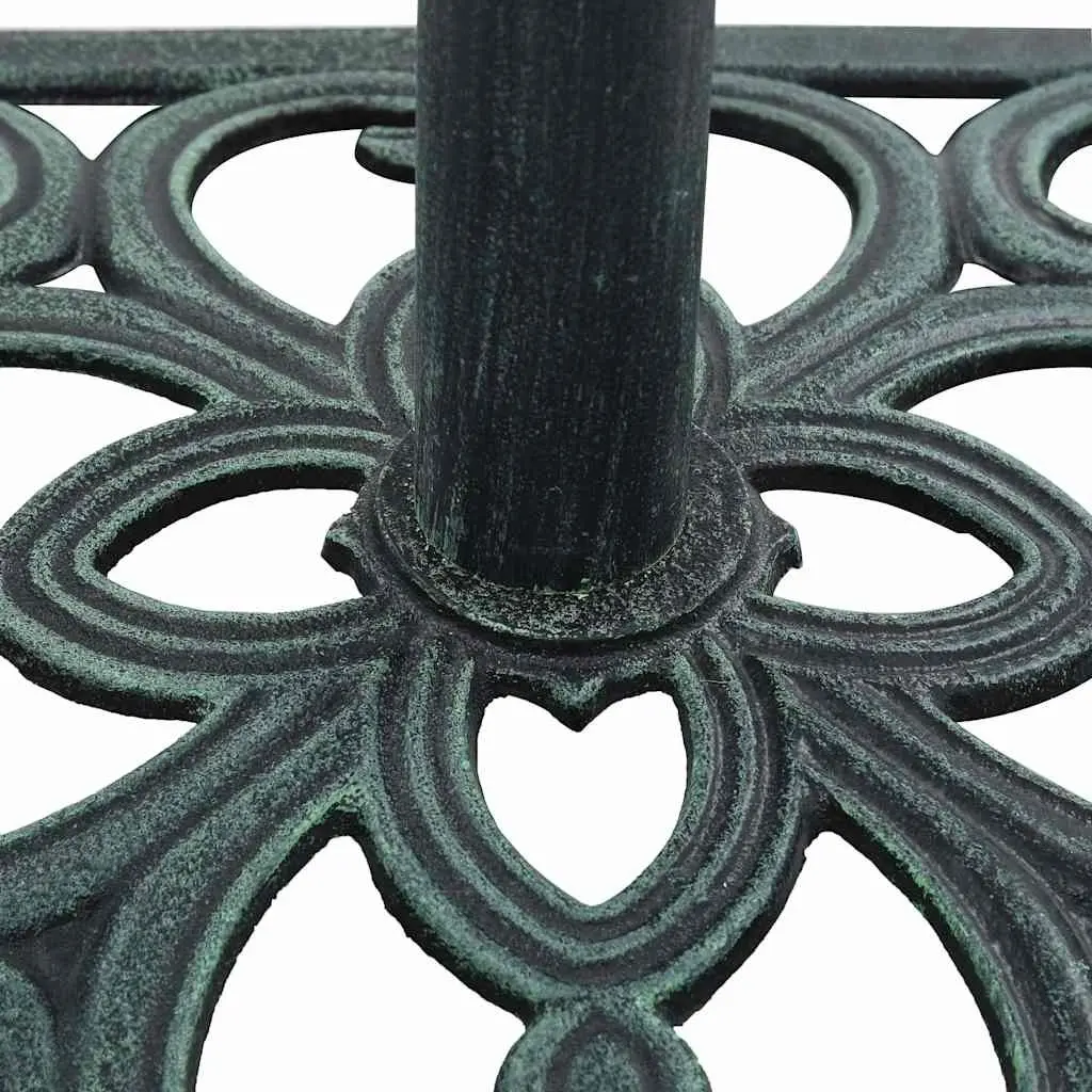 Umbrella Base Cast Iron 49cm Green Outdoor Parasol Stand Pole Holder