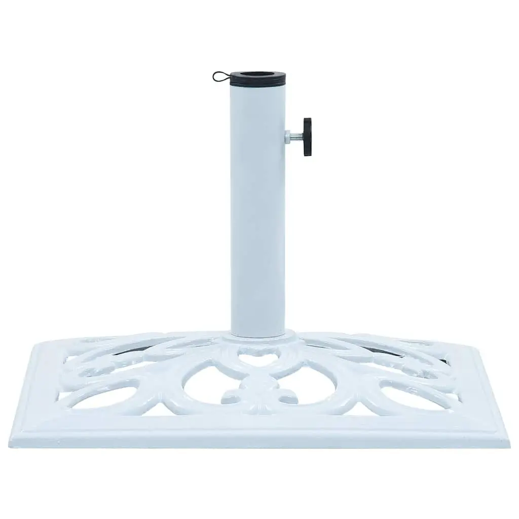Umbrella Base Cast Iron White Outdoor Garden Parasol Stand Heavy Duty