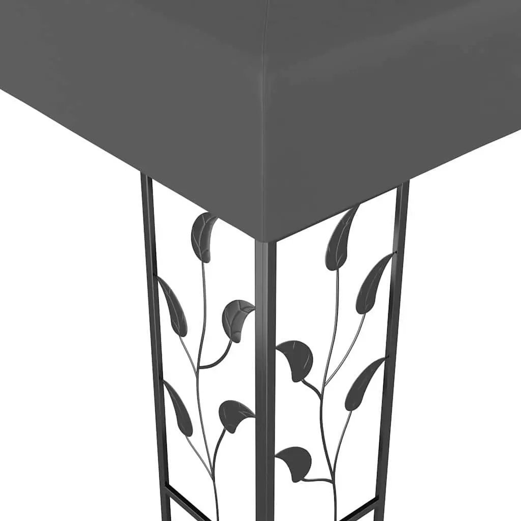 Gazebo Steel Frame 3x3 m Vented Roof Anthracite