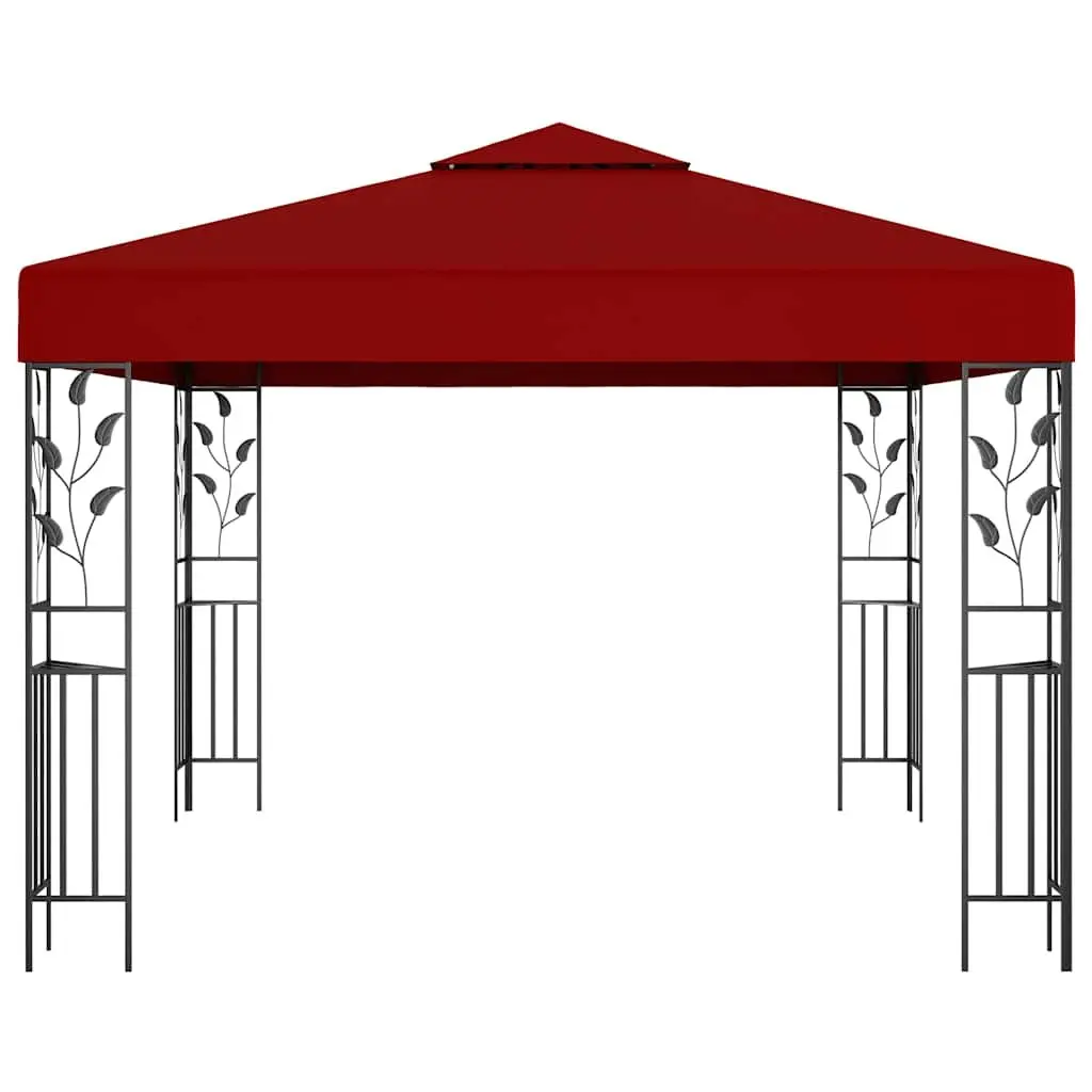 Gazebo Steel 3x3m Red Outdoor Canopy Shade Structure
