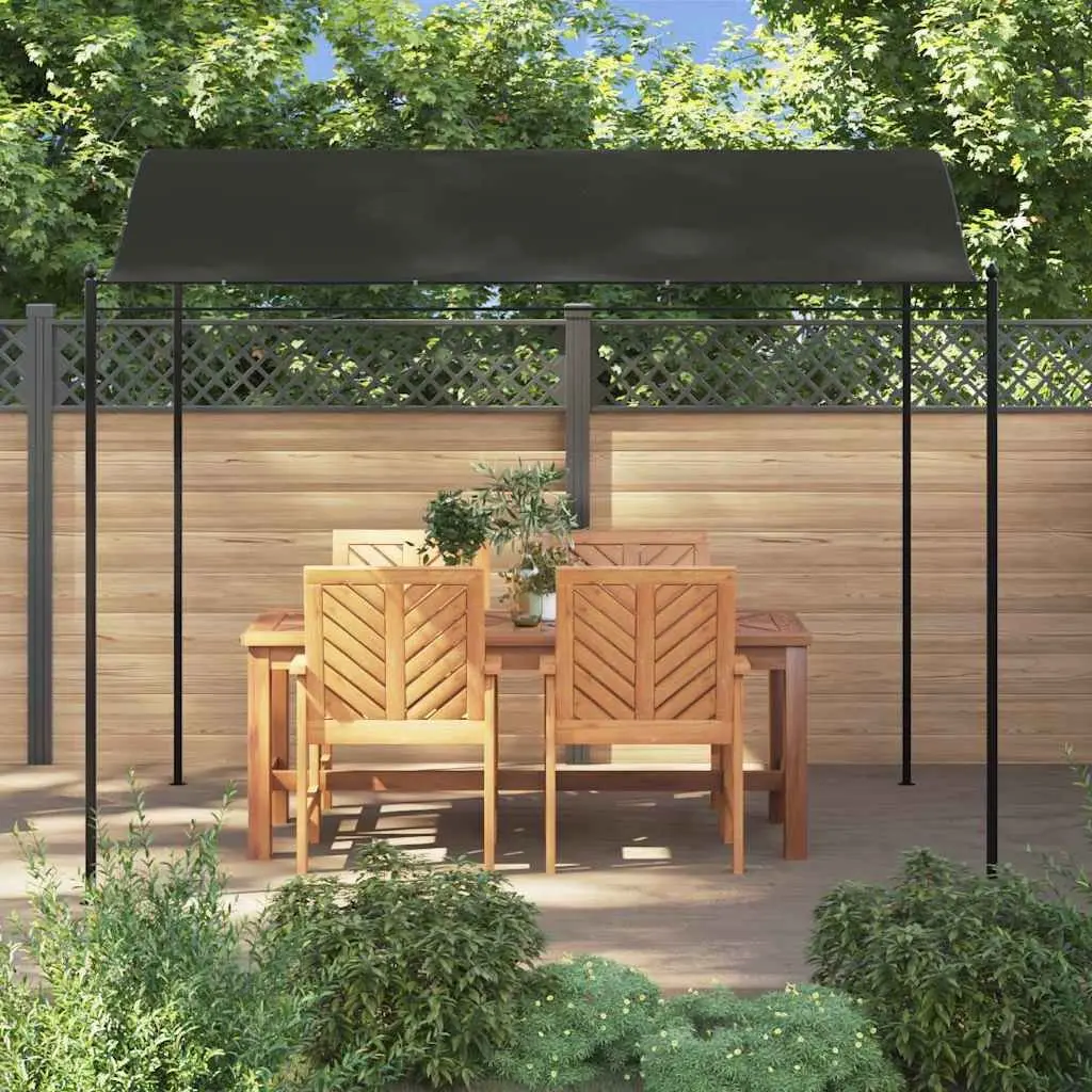 Sunshade Awning Outdoor Canopy Gazebo Steel Frame 3 x 2.4 m Anthracite