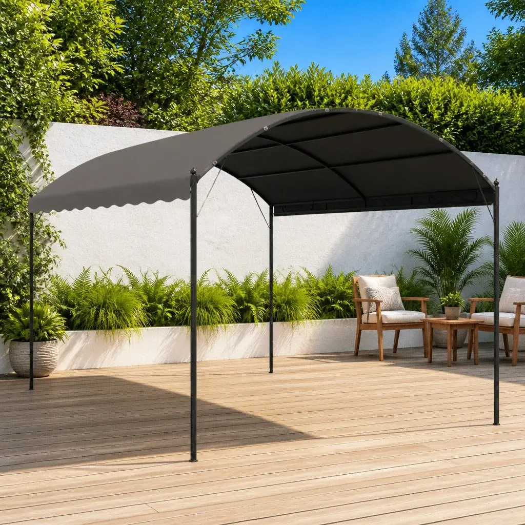Sunshade Awning 3x4m Outdoor Gazebo Canopy Garden Patio Shelter Anthracite