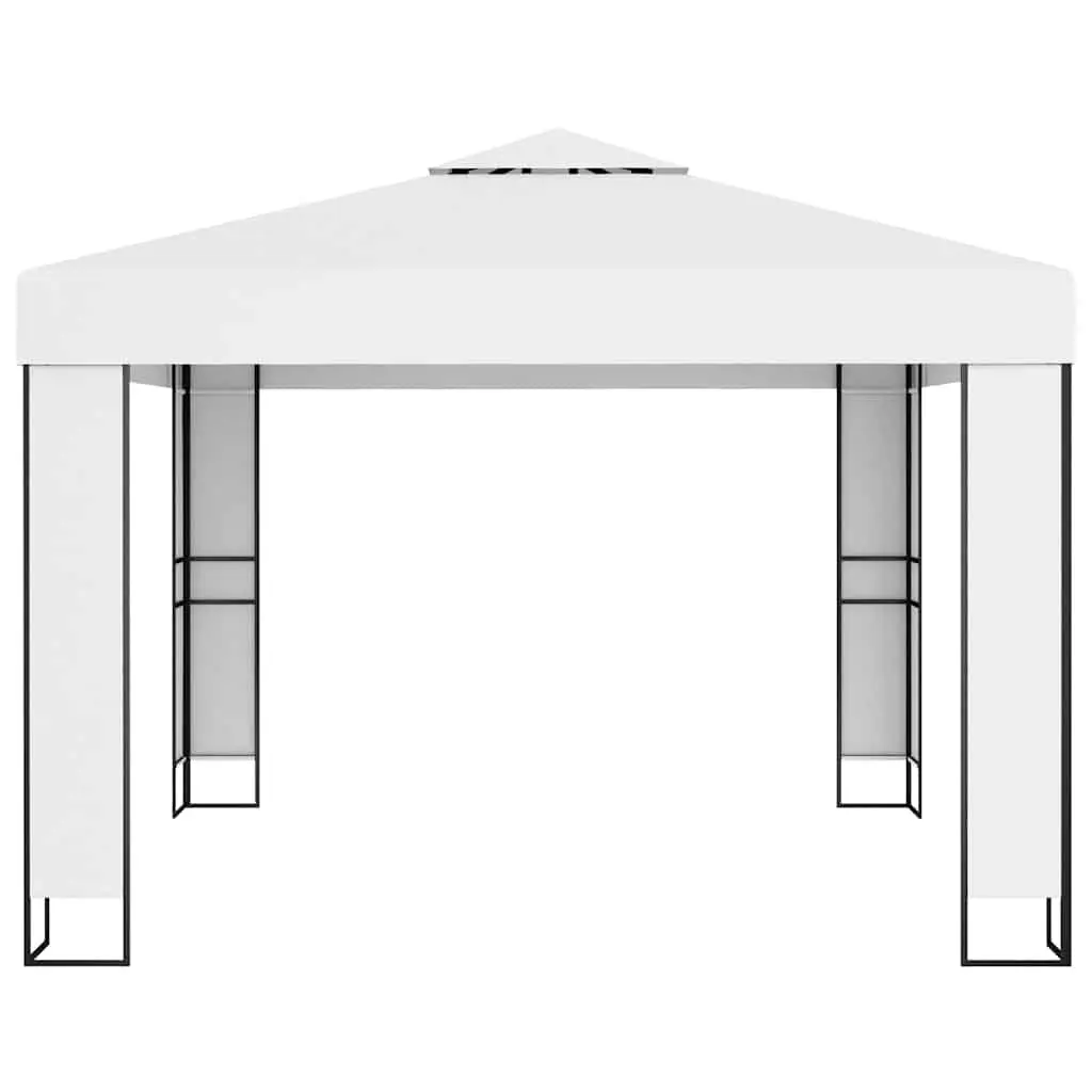 Outdoor Garden Canopy Shelter White Double Roof 3x3m Gazebo