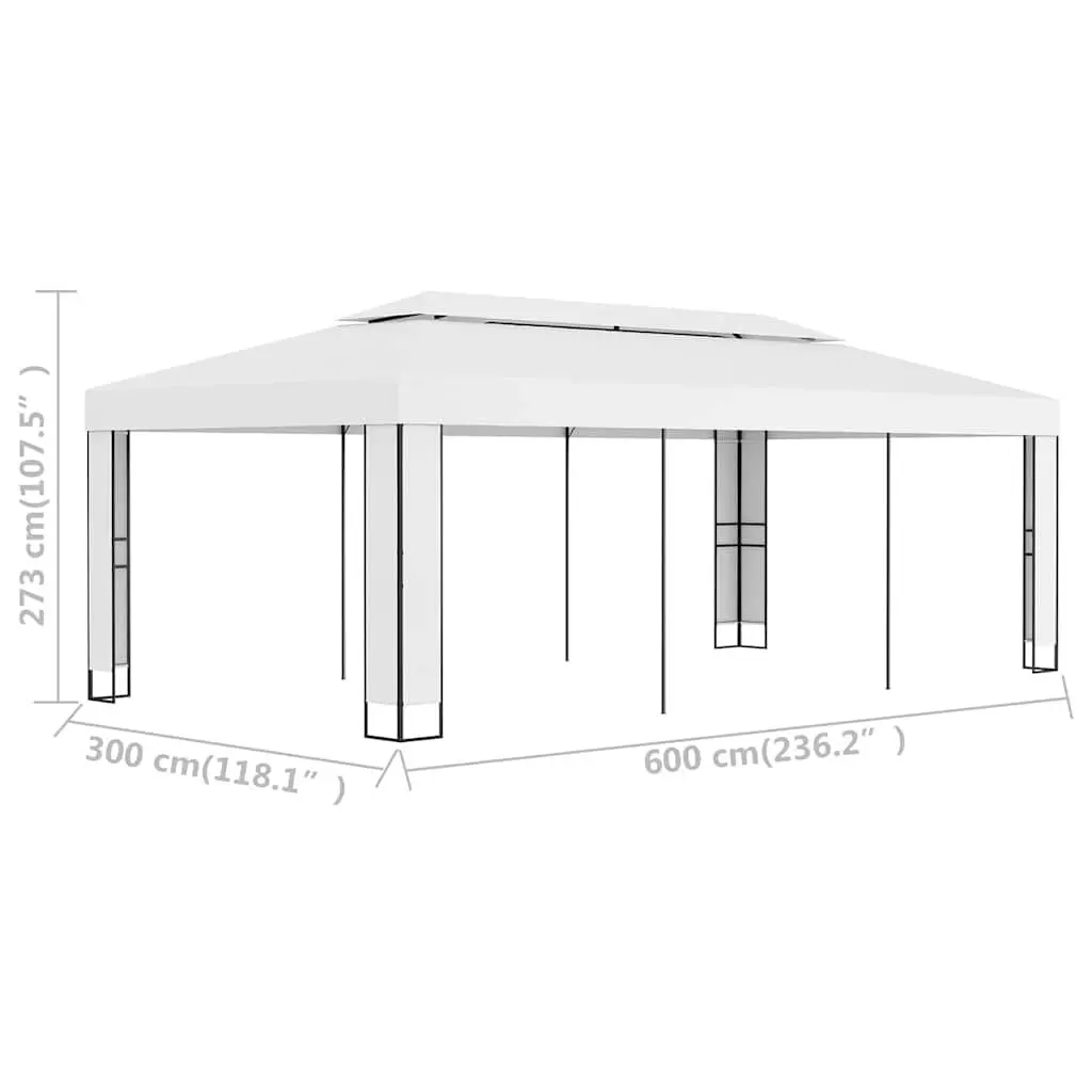 3x6m White Gazebo for Outdoor Events