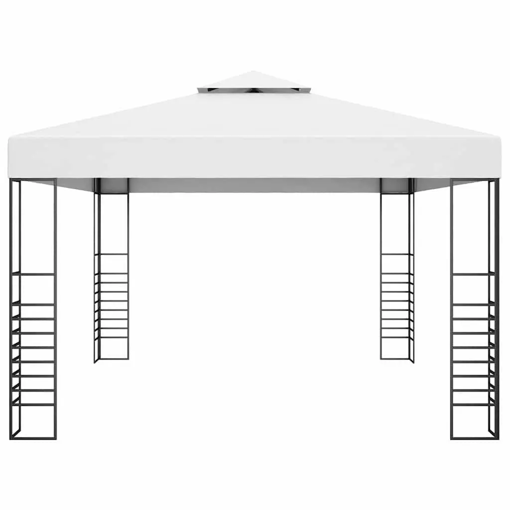 Garden Gazebo Outdoor Canopy 4x3x2.7m Powder-Coated Steel Marquee White