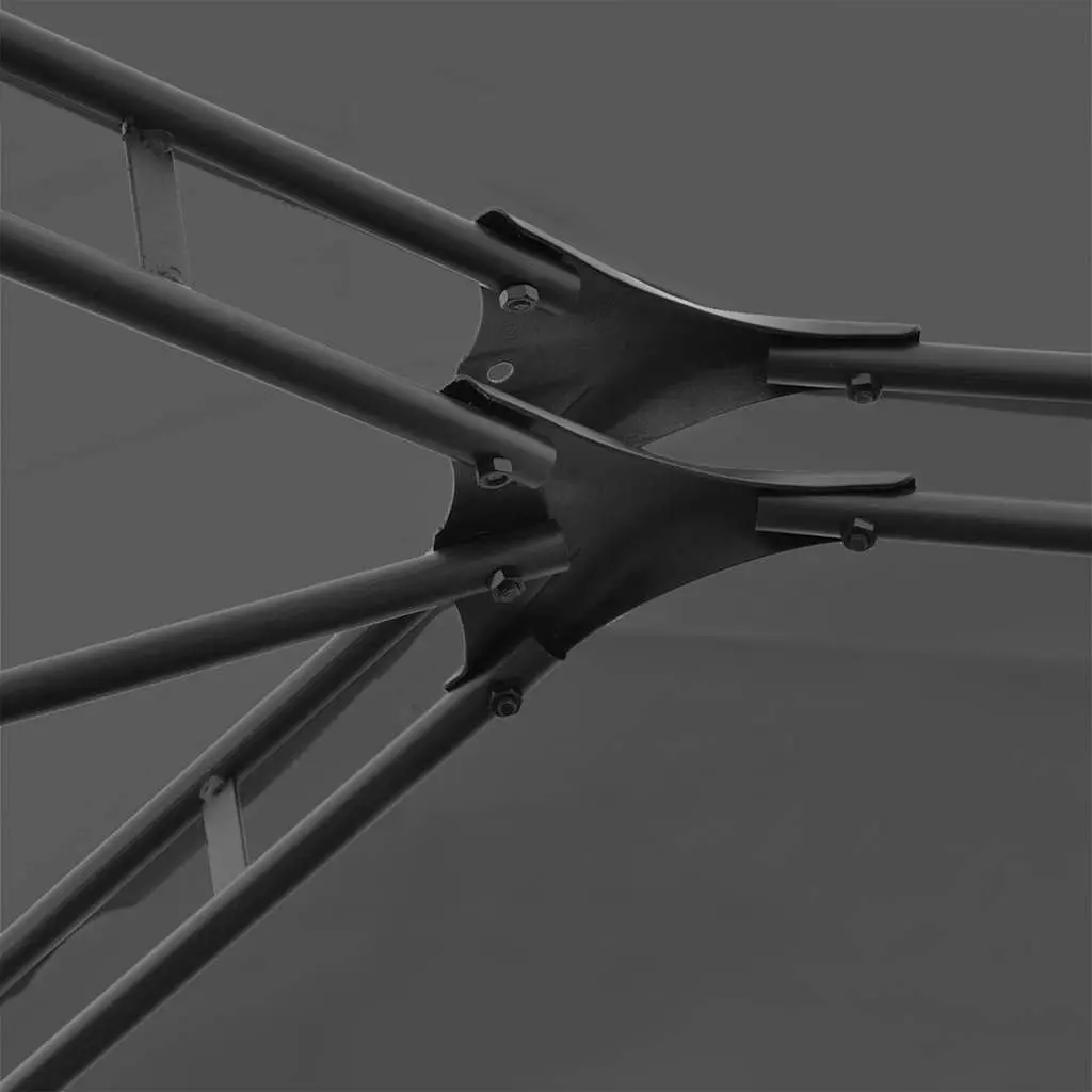 Garden Marquee Gazebo 4x3m Powder-coated Steel Anthracite Water-resistant Canopy with Curtains