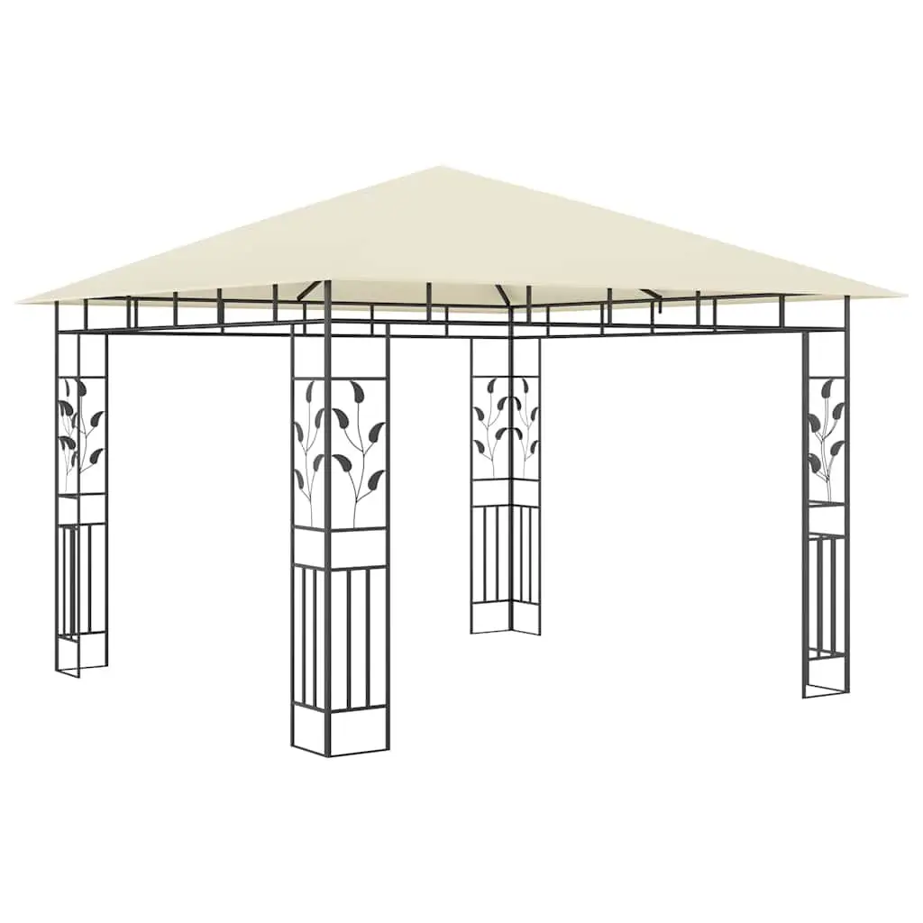Outdoor Gazebo Metal Frame 3x3x2.73m Cream with Mosquito Net