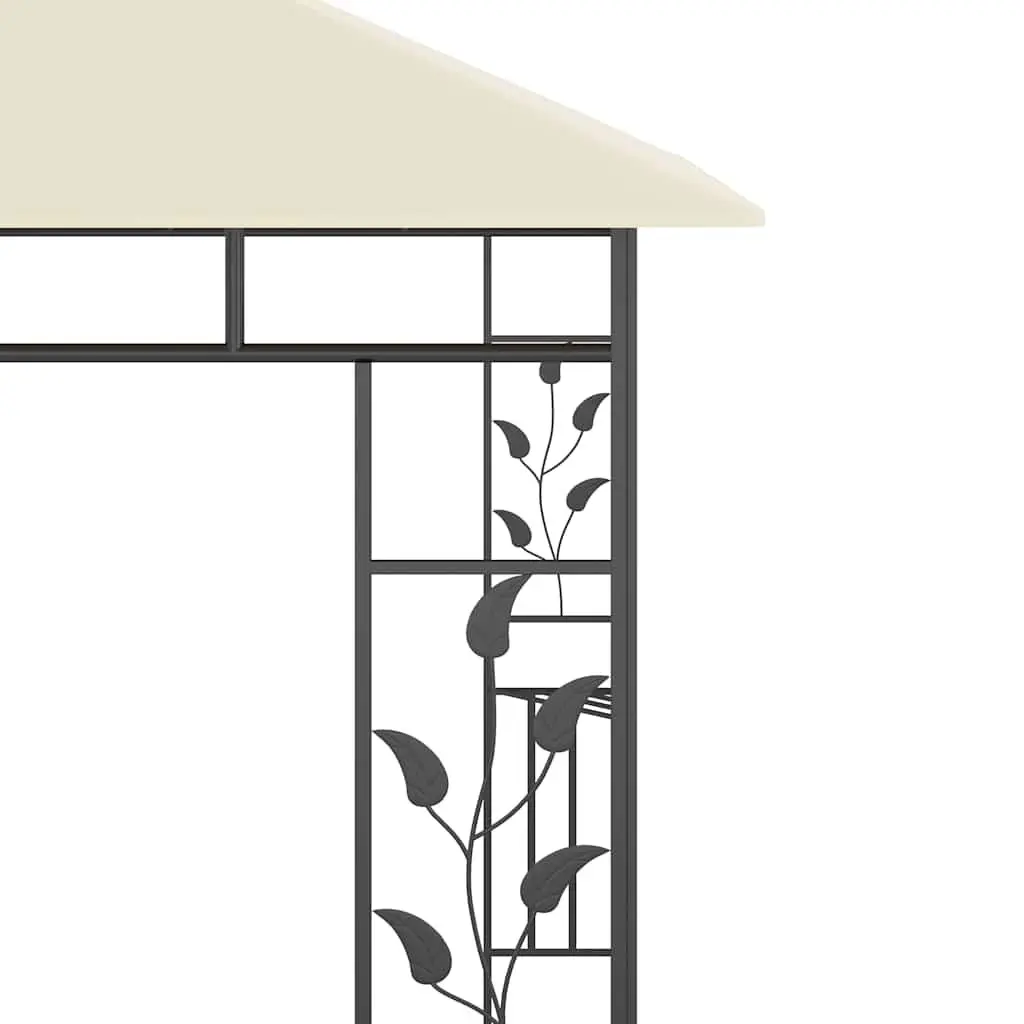 Outdoor Gazebo Metal Frame 3x3x2.73m Cream with Mosquito Net