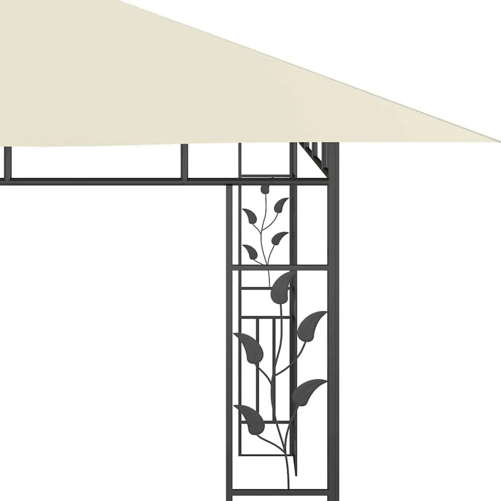Garden Gazebo Metal Frame 4x3x2.73m Cream with Mosquito Net