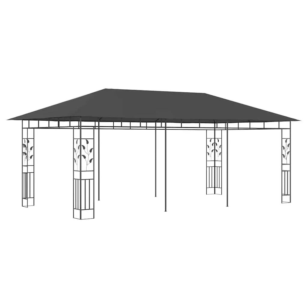 Outdoor Gazebo Canopy Metal Frame 6x3m Anthracite