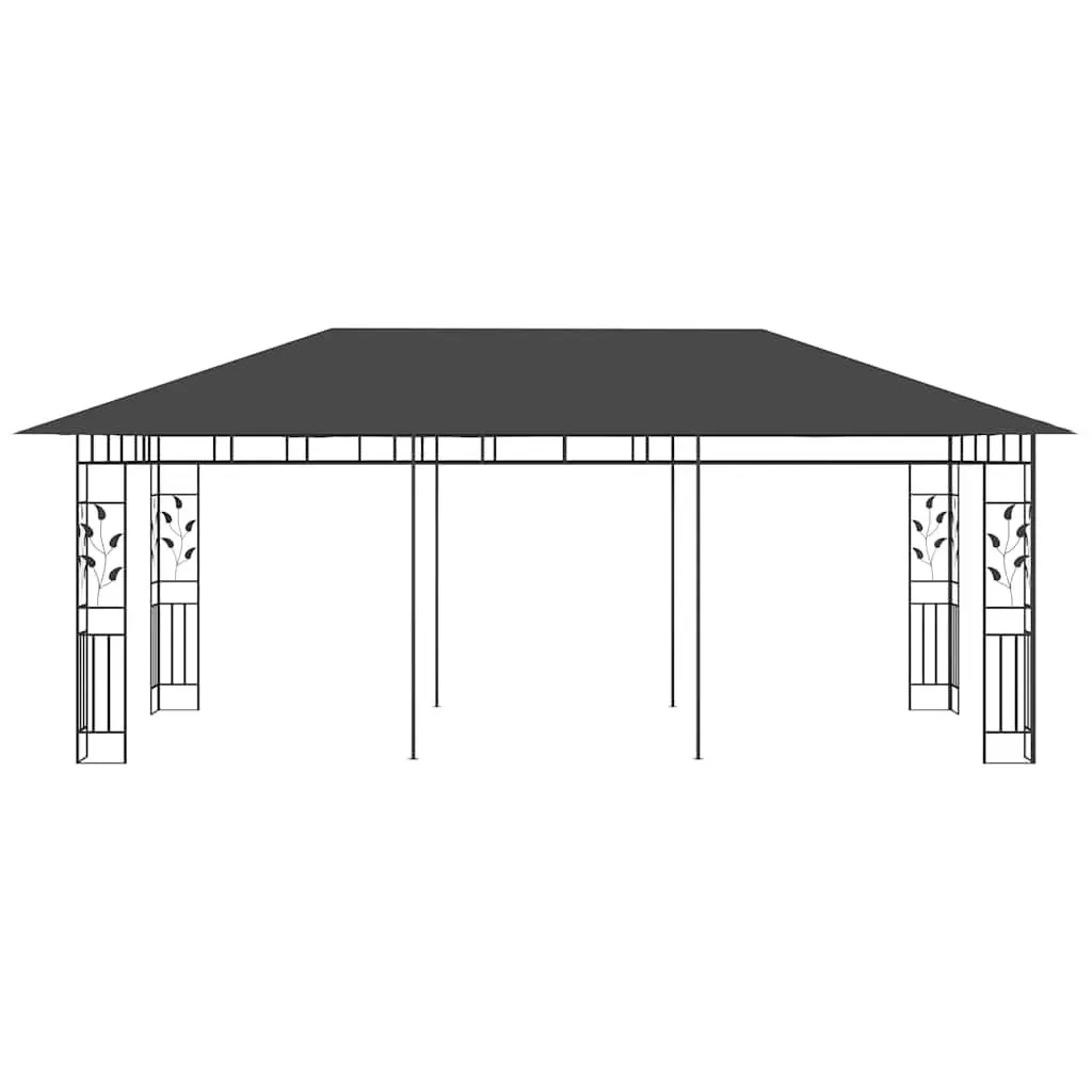 Outdoor Gazebo Canopy Metal Frame 6x3m Anthracite