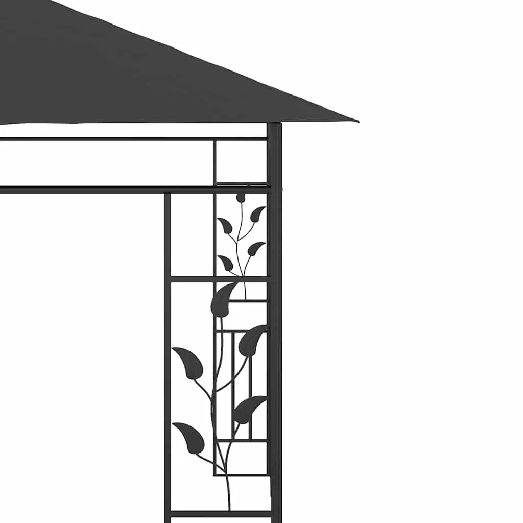 Outdoor Gazebo Canopy Metal Frame 6x3m Anthracite