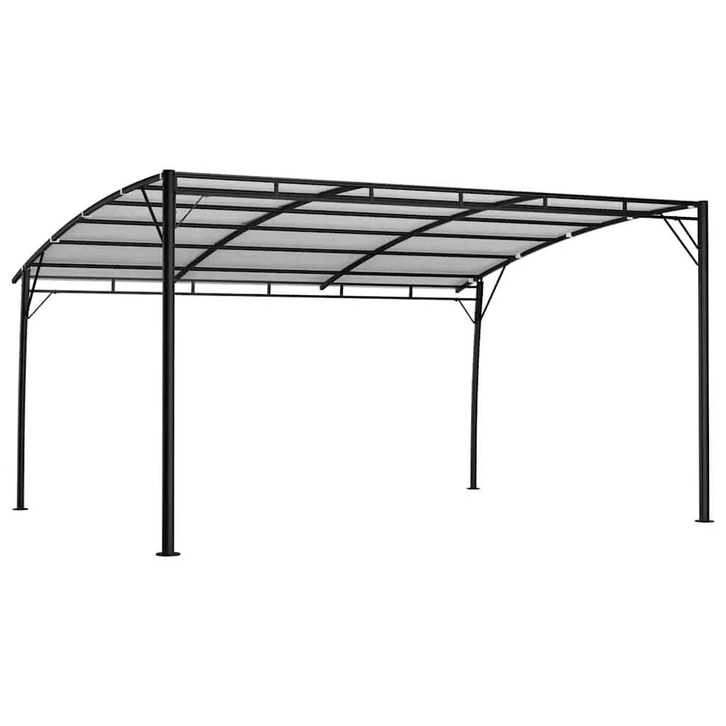 Garden Sunshade Awning Metal Frame 4x3x2.55m Cream