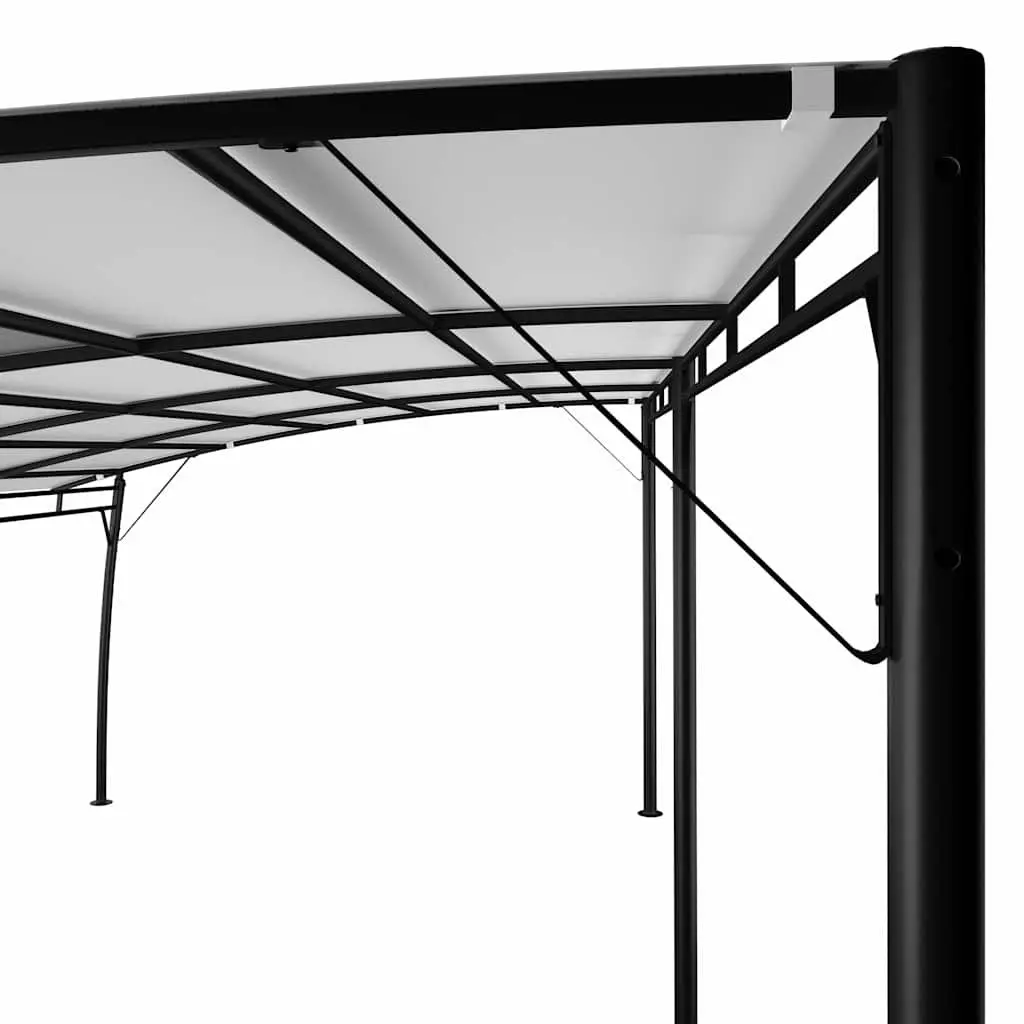 Garden Gazebo Sunshade Awning Outdoor Shelter Canopy 6x3m Cream